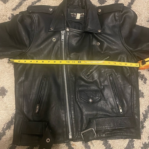 Motorcycle jacket black leather Wilson’s leather vintage - Picture 10 of 15